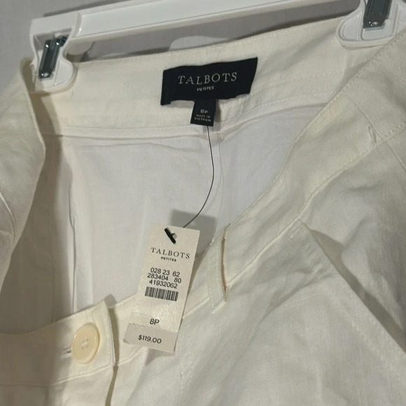 NWT Talbots linen full length button down skirt size 8p - Picture 3 of 7